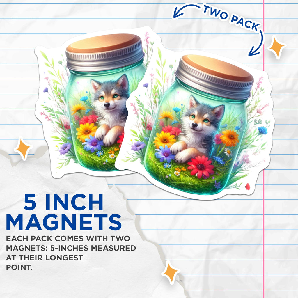 (2 Pack) Kitchen Decor Magnet - Refrigerator Decoration - 5" On Longest Side - Sticks to Smooth Flat Surfaces - Made in USA - MAG9383