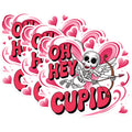 (3 Pack) Oh Hey Cupid Decals - Funny Valentine Decals - Skeleton Cupid Stickers - 3 Inches On Longest Side - Easy Peel & Apply - Made in USA - 3MCS1806