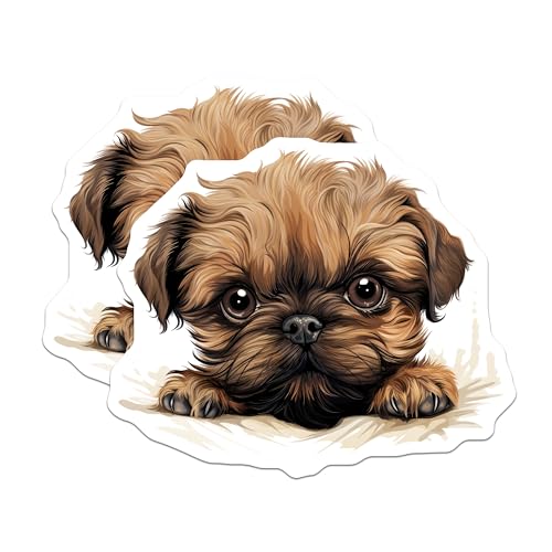 (2 Pack) Dog Lover Decor Magnet - 5" On Longest Side - Sticks to Smooth Flat Surfaces - Made in USA - MAG9891