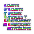 (2 Pack) Autism Inspirational Stickers - Motivational Decal Set - Awareness Rainbow Sticker Pack - 5" On Longest Side - Sticks to Smooth Flat Surfaces - Made in USA - BMCS6977