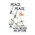 (2 Pack) Peace was Never an Option Magnets - Funny Duck Cartoon - Quirky Art - 5" On Longest Side - for Cars, Refrigerators, Toolboxes, Lockers - Made in USA BMCS3311