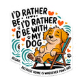 (2 Pack) Id Rather Be with My Dog Magnets - Home is Wherever Paws are - Dog Mom Dad Kitchen Decor - 5 Inches On Longest Side - Thick Durable Magnet - Made in USA - MAG29580