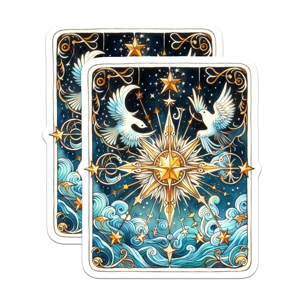 (2 Pack) Celestial Magnets - Starry Night - Dove Refrigerator Magnets - 5" On Longest Side - Premium Magnet - for Cars, Refrigerators, Toolboxes, Lockers - Made in USA - MAG15546
