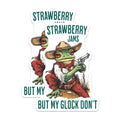 (2 Pack) Funny Cowboy Frog Magnets - Strawberry Jams Jokes Magnets - Humorous Frog Magnets - 5" On Longest Side - for Cars, Refrigerators, Toolboxes, Lockers - Made in USA BMCS3481