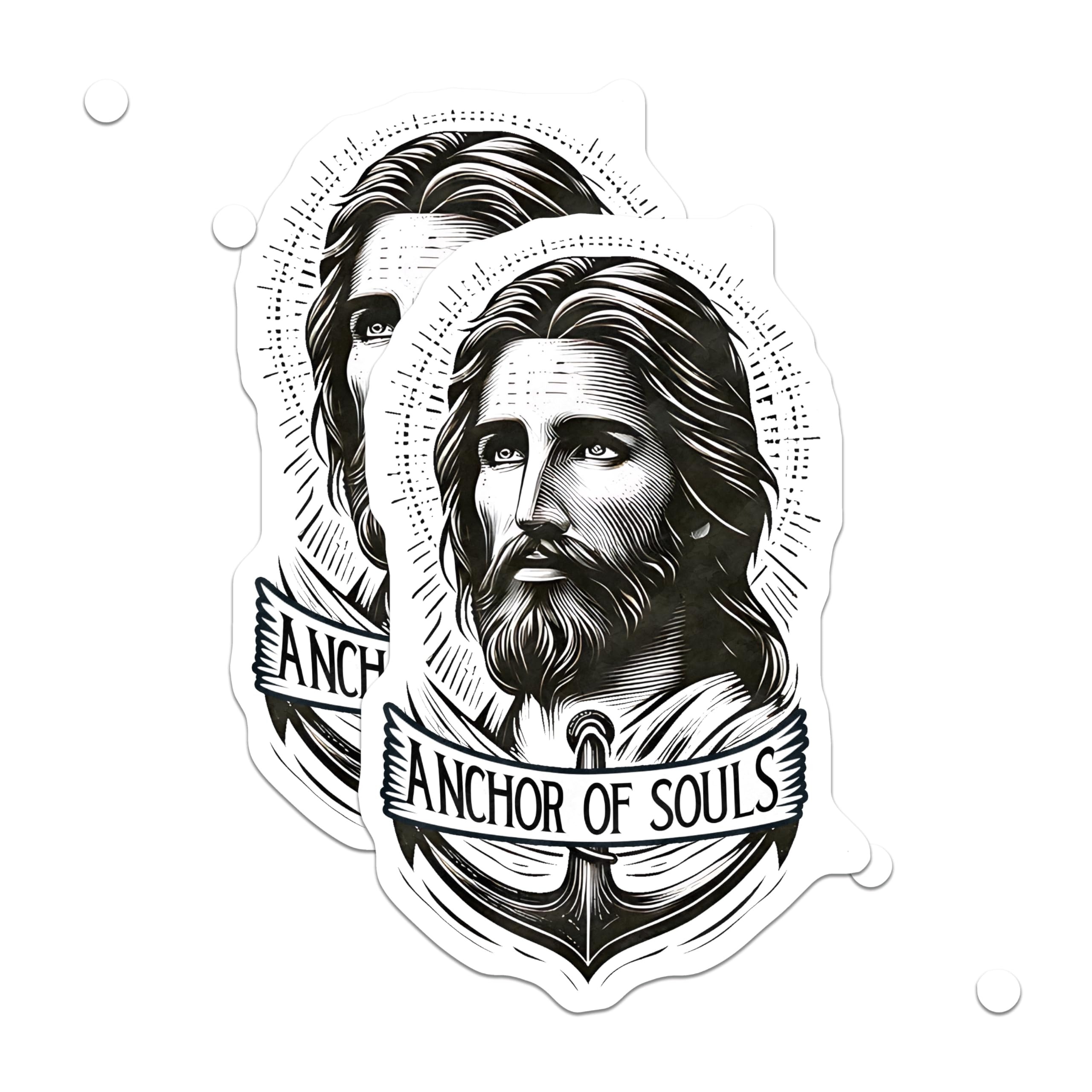 (2 Pack) Anchor of Souls Magnets - Jesus Christ Faith - Spiritual Inspiration - Christian Decor Devotional - 5 Inches On Longest Side - Thick Durable Magnet - Made in USA - MAG28237