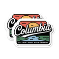 (2 Pack) Columbia Magnets - South Carolina Home Decor - Pearl River Gateway Fridge Magnets - 5" On Longest Side - Premium Magnet - for Cars, Refrigerators, Toolboxes, Lockers - Made in USA - MAG17544