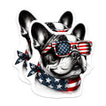 (2 Pack) Patriotic Bulldog Magnets - USA Flag Accessories - American Decor - 5" On Longest Side - Premium Magnet - for Cars, Refrigerators, Toolboxes, Lockers - Made in USA - MAG14861