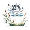 (2 Pack) Mindful Journey Magnets - Dragonfly Magnets - Inspirational Quote Magnets for Home Decor- 5" On Longest Side - for Fridges, Toolboxes, Cars - Made in USA - MAG2697