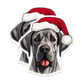 (2 Pack) Cane Corso Santa Hat Magnets - Christmas Dog Decor - Holiday Pet Refrigerator - 5 Inches On Longest Side - Thick Durable Magnet - Made in USA - MAG25688