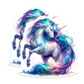 (2 Pack) Magical Unicorn Magnets - Sparkling Fantasy Horse - Rainbow Aesthetic Decor - Kids Locker Refrigerator Art - 5 Inches On Longest Side - Thick Durable Magnet - Made in USA - MAG36898