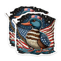 (2 Pack) Patriotic Duck Magnets - American Flag Design - USA Hunter Mallard Art - 5 Inches On Longest Side - Thick Durable Magnet - Made in USA - MAG23178