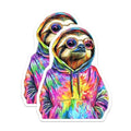 (2 Pack) Funny Sloth Decor Magnet - 5" On Longest Side - Sticks to Smooth Flat Surfaces - Made in USA - MAG9517