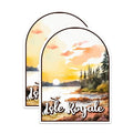 (2 Pack) Isle Royale National Park Bumper Magnet - US National Park - Choose from 63 Parks - 5" On Longest Side - Decal for Car Bumper, Laptop, Water Bottle, Wall, and Window - MAG1525