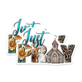 (2 Pack) Just Pray Magnets - Church Decor - Sunflower Cowhide Leopard Christian - 5" On Longest Side - Premium Magnet - for Cars, Refrigerators, Toolboxes, Lockers - Made in USA - MAG15908