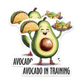(2 Pack) Funny Avocado Stickers - Cute Food Art - Kawaii Avocado Sticker Pack - 5" On Longest Side - Sticks to Smooth Flat Surfaces - Made in USA - BMCS8390