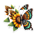 (2 Pack) Butterfly Flower Art Magnets - 5" On Longest Side - for Cars, Fridges, Toolboxes - Made in USA - MAG7976