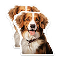 (2 Pack) Happy Dog Magnets - Smiling Aussie Collie Art - Pet Lover Refrigerator Decor - 5 Inches On Longest Side - Thick Durable Magnet - Made in USA - MAG38321