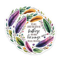 (2 Pack) Inspirational Quote Magnets - Psalm 91:4 - Feather Design - 5" On Longest Side - for Cars, Fridges, Toolboxes - Made in USA - MAG7550