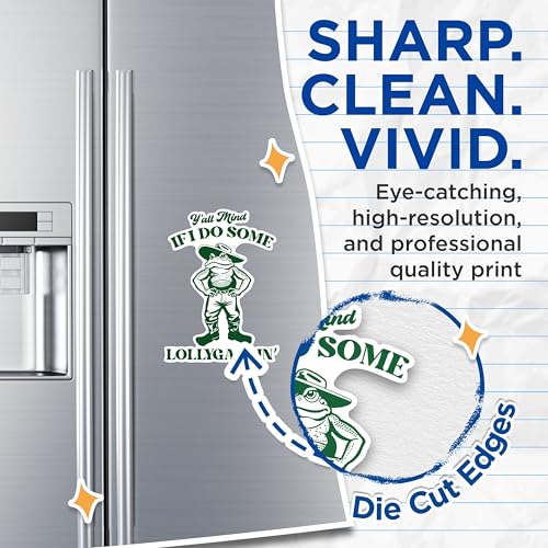 (2 Packs) Ya'll Mind If I Do Some Lollygaggin' Magnets - Funny Hilarious Toad Magnets - 5 Inches On Longest Side - Premium Magnet - for Fridges, Toolboxes, Cars - Made in USA - MAG2545