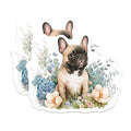 (2 Pack) French Bulldog Magnets - Floral Dog Decor - Cute Doggy Magnets - 5" On Longest Side - Premium Magnet - for Cars, Refrigerators, Toolboxes, Lockers - Made in USA - MAG14626