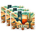 (3 Pack) Texas Decals - State Pride - Cactus Truck Laptop Decal - 3 Inches On Longest Side - Easy Peel & Apply - Made in USA - 3MCS6037