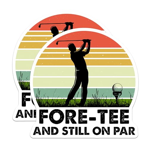 (2 Pack) Fore-Tee and Still on Par Magnets - Golf Gifts - Funny Golf - 5" On Longest Side - for Cars, Fridges, Toolboxes - Made in USA - MAG3999