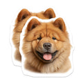 (2 Pack) Chow Chow Dog Magnets - Cute Fluffy Pet Owner Decor - Dog Mom Dad Appliance Fridge Locker Art - 5 Inches On Longest Side - Thick Durable Magnet - Made in USA - MAG30216