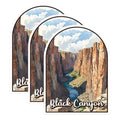 (3 Pack) Black Canyon Decals - National Park Decal - Laptop Decals - 3 Inches On Longest Side - Easy Peel & Apply - Made in USA - 3MCS0440