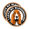 (2 Pack) I Love My Bloodhound Magnets - Dog Lover Magnets - Pet Owner Magnets - Dog Breed Magnets - Canine Enthusiast Magnets- 5" On Longest Side - for Fridges, Toolboxes, Cars - Made in USA - MAG2965