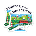 (2 Pack) Connecticut State Magnets - New England Scenery - Travel Souvenir Fridge Decors - 5" On Longest Side - Premium Magnet - for Cars, Refrigerators, Toolboxes, Lockers - Made in USA - MAG16040