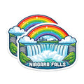 (2 Pack) Niagara Falls Magnets - Rainbow Scenic View - Travel Landmark Souvenir - 5 Inches On Longest Side - Thick Durable Magnet - Made in USA - MAG19860