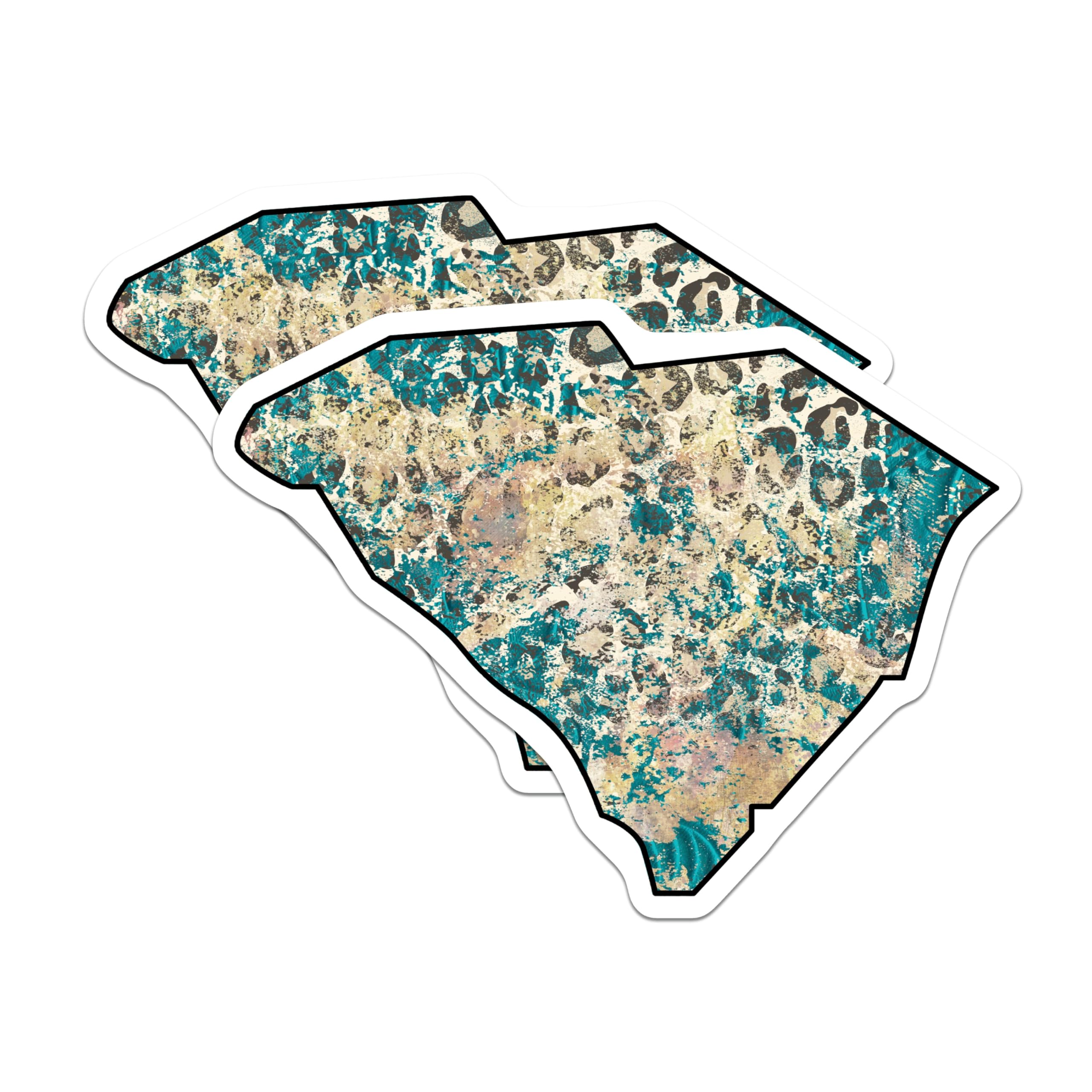 (2 Pack) South Carolina Map Magnets - State Pride Decor - Palmetto State Fridge Magnets - 5" On Longest Side - Premium Magnet - for Cars, Refrigerators, Toolboxes, Lockers - Made in USA - MAG18101