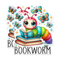 (2 Pack) Bookworm Magnets - Cute Caterpillar Magnets - Reading-Themed Refrigerator Magnets- 5" On Longest Side - for Fridges, Toolboxes, Cars - Made in USA - MAG2758