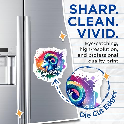 (2 Pack) Capricorn Zodiac Magnets - Astrology Home Decor - Horoscope Refrigerator Magnets - 5" On Longest Side - for Cars, Fridges, Toolboxes - Made in USA - MAG6939