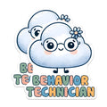 (2 Pack) Behavior Technician Stickers - Cute Cloud Stickers - Profession Sticker for Behavior Technicians - 5" On Longest Side - Sticks to Any Smooth Flat Surface - Made in USA - BMCS3181