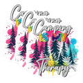 (3 Pack) Camping Therapy Decals - Tie Dye Stickers - Laptop Decoration - 3 Inches On Longest Side - Easy Peel & Apply - Made in USA - 3MCS2054