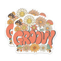 (2 Pack) Groovy Flower Magnets - Retro Style - 70s Aesthetic - 5" On Longest Side - Premium Magnet - for Cars, Refrigerators, Toolboxes, Lockers - Made in USA - MAG15059
