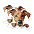 (2 Pack) Dog Stickers - Cute Puppy Illustration Stickers - Animal Lover Cartoon Decal - 5" On Longest Side - Sticks to Smooth Flat Surfaces - Made in USA - BMCS9849