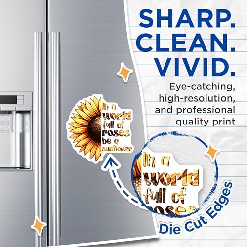 (2 Pack) Sunflower Quote Magnets - Cute Kitchen Decor - 5" On Longest Side - for Cars, Fridges, Toolboxes - Made in USA - MAG7981