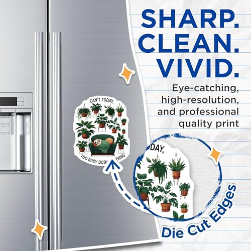 (2 Pack) Funny Sloth Magnets - Can't Today Too Busy Doing Nothing - Cute Animal Magnets - 5" On Longest Side - for Cars, Fridges, Toolboxes - Made in USA - MAG3956