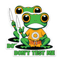 (2 Pack) Don't Test Me Frog Magnets - Sarcastic Meme Humor - Quirky Refrigerator Decor - 5 Inches On Longest Side - Thick Durable Magnet - Made in USA - MAG38298
