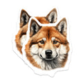 (2 Pack) Shiba Inu Dog Magnets - Cute Dog Face - Pet Owner Decor - Fridge Magnets - Dog Mom - 5 Inches On Longest Side - Thick Durable Magnet - Made in USA - MAG26044
