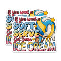 (2 Pack) Soft Serve Ice Cream Magnets - Foodie Kitchen Decor - Summer Treat Accents - 5 Inches On Longest Side - Thick Durable Magnet - Made in USA - MAG28636