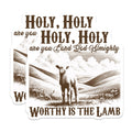 (2 Pack) Lamb of God Magnets - Christian Scripture Verse Decor - Holy Lord God Almighty Art - Religious Faith Accent - 5 Inches On Longest Side - Thick Durable Magnet - Made in USA - MAG24757