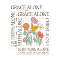 (2 Pack) Sola Scriptura Magnets - Grace Faith Christ God Alone Principles - Christian Floral Bible Verse Art Decor - 5 Inches On Longest Side - Thick Durable Magnet - Made in USA - MAG19022