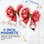 (2 Pack) Teacher Appreciation Magnets - Holiday Teacher Decor - Educational Christmas Magnet for Teachers - 5 Inches On Longest Side - Thick Durable Magnet - Made in USA - MAG28146