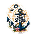 (2 Pack) Stay Strong Anchor Magnets - Inspirational Ocean Decor - Nautical Beach Refrigerator Item - 5 Inches On Longest Side - Thick Durable Magnet - Made in USA - MAG37927