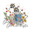 (2 Pack) Skeleton Reading Stickers - Floral Skeleton Book Lover Stickers - Love Yourself Quote Decal - 5" On Longest Side - Sticks to Any Smooth Flat Surface - Made in USA - BMCS3036