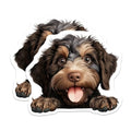 (2 Pack) Cute Puppy Dog Stickers - Animal Lover Decals - Dog Lover Gift - Pet Enthusiast Sticker Pack - 5" On Longest Side - Sticks to Smooth Flat Surfaces - Made in USA - BMCS9851