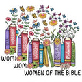 (3 Pack) Women of The Bible Decals - Christian Laptop Stickers - Flower Book Decal - 3 Inches On Longest Side - Easy Peel & Apply - Made in USA - 3MCS1839